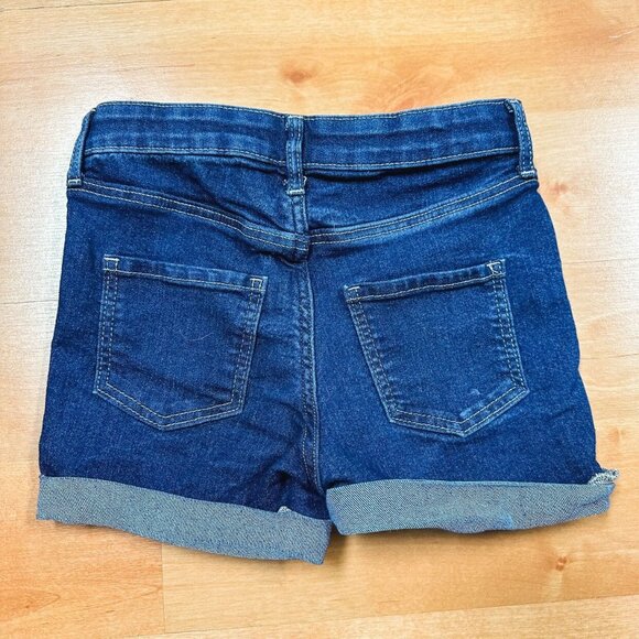 H&M Girls Dark Wash Superstretch Denim Shorts Size 6X - Picture 4 of 6